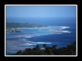 View of Lefaga Bay from a hilltop lookout.